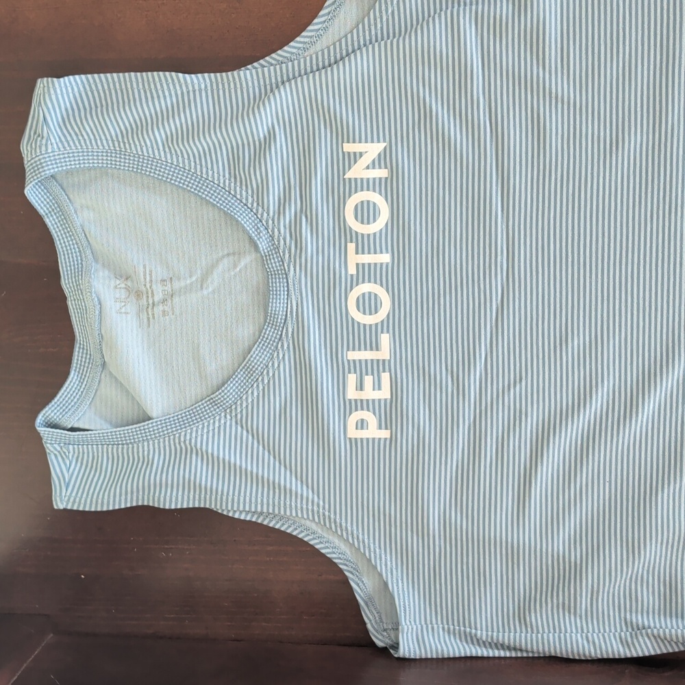 NUX Blue and White Striped Tank Top